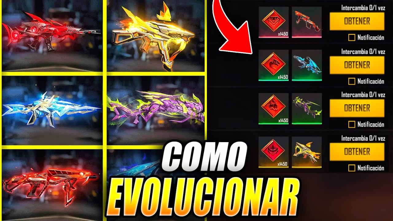 guia definitiva que son las armas evolutivas en free fire y como se obtienen